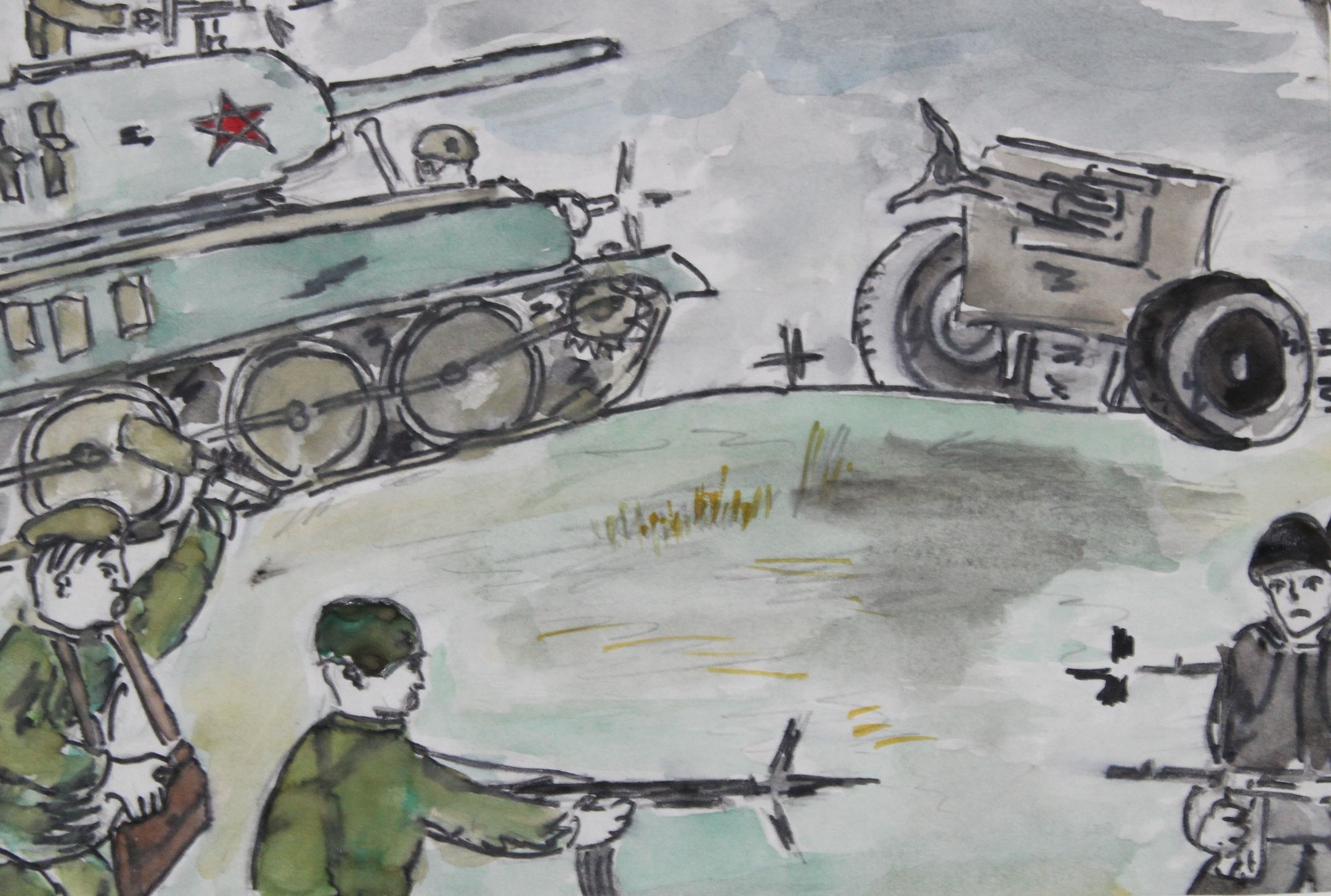 Рисунки детей на тему военные сражения
